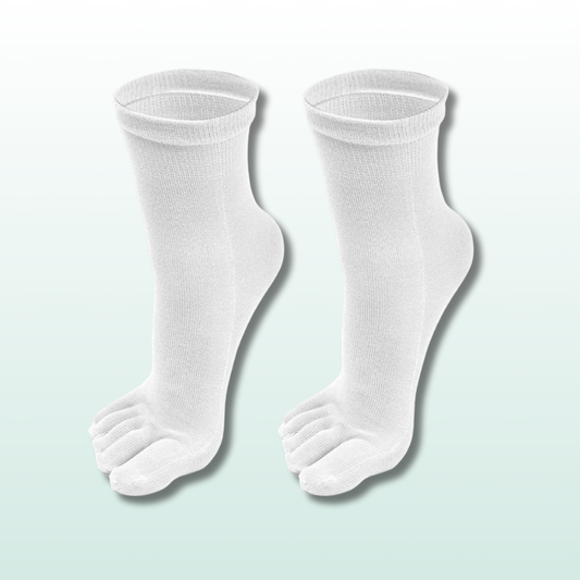 inswalk White Crew Toe Socks
