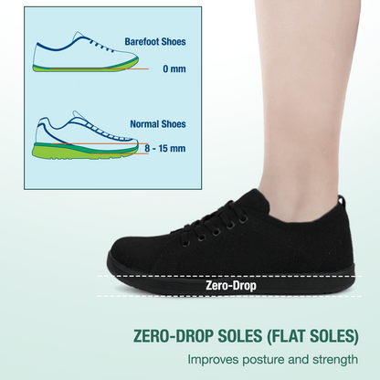 Zarvia Barefoot Shoes - Black