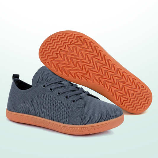 Mobivio Daily Knit Barefoot Shoes - Dark Grey Gum