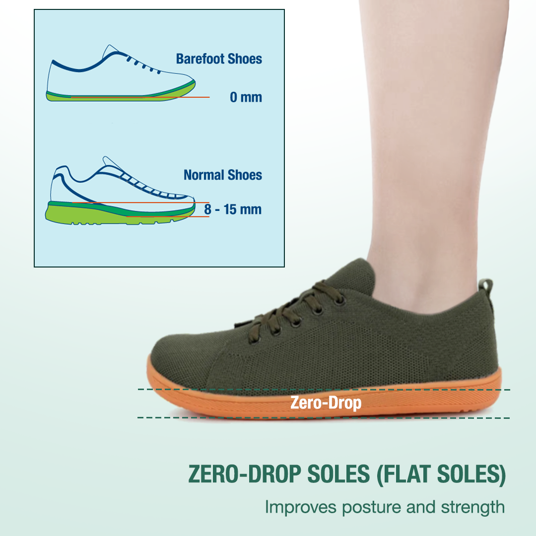 Zarvia Barefoot Shoes - Green Gum
