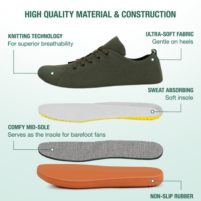 Zarvia Barefoot Shoes - Green Gum