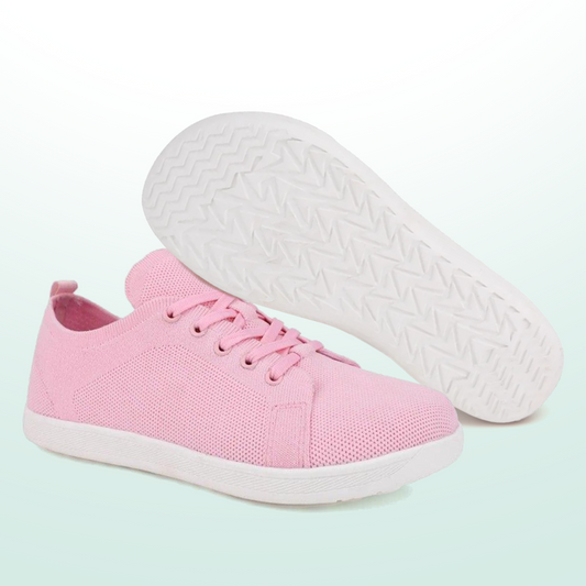 Mobivio Daily Knit Barefoot Shoes - Pink White