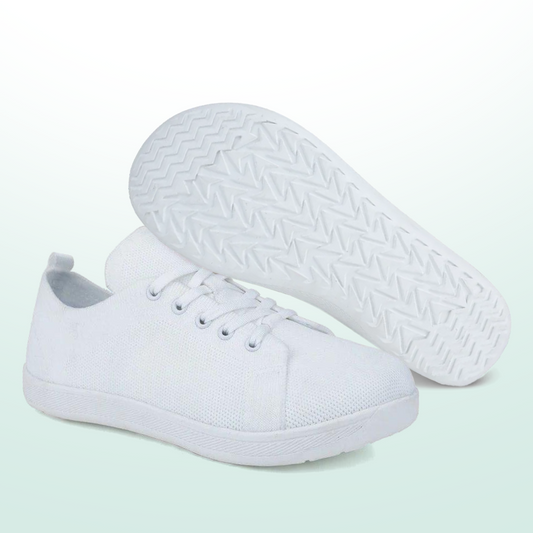 Mobivio Daily Knit Barefoot Shoes - All White