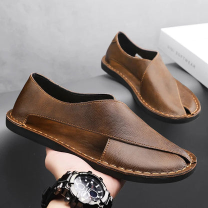 Italian Calfskin Leather Sandals: All-Day Comfort & Style