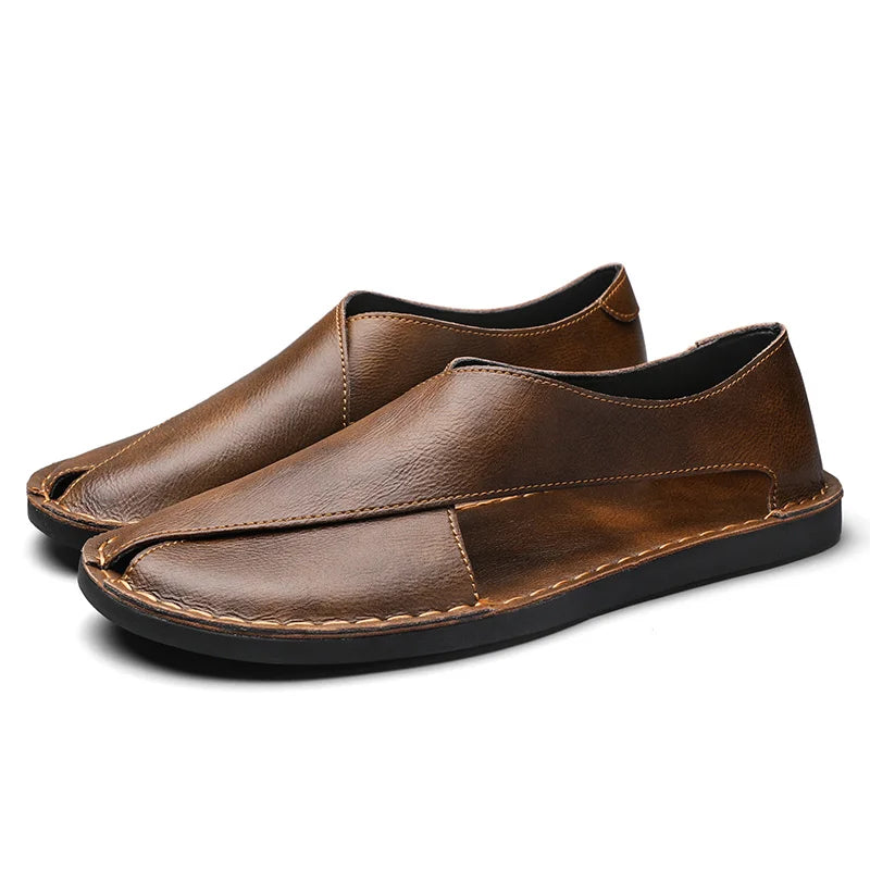 Italian Calfskin Leather Sandals: All-Day Comfort & Style