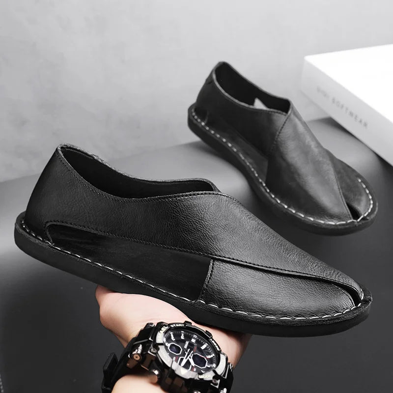 Italian Calfskin Leather Sandals: All-Day Comfort & Style