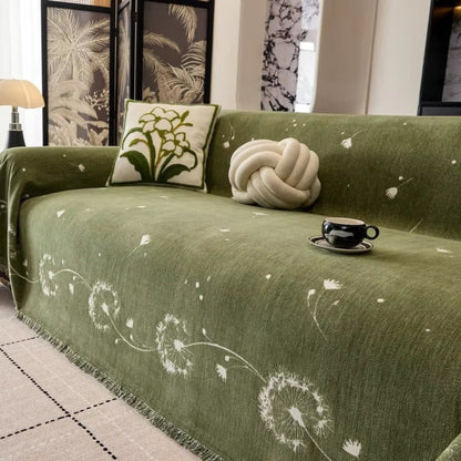 Japandi Dandelion Throw Blanket for Sofas