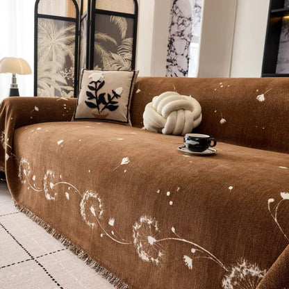 Japandi Dandelion Throw Blanket for Sofas