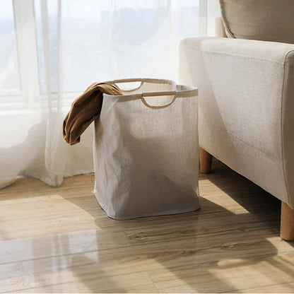 Foldable Cotton-Linen Storage Bin with Japanese Style