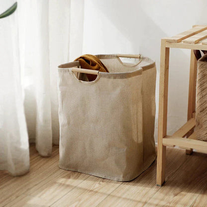 Foldable Cotton-Linen Storage Bin with Japanese Style