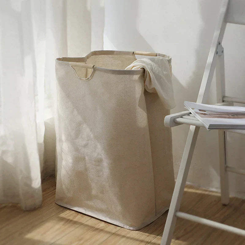 Foldable Cotton-Linen Storage Bin with Japanese Style