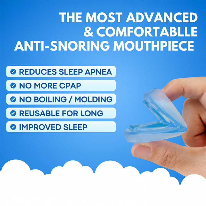 Universal Anti-Snoring Mouthpiece - Adjustable Comfort Fit for Better Sleep
