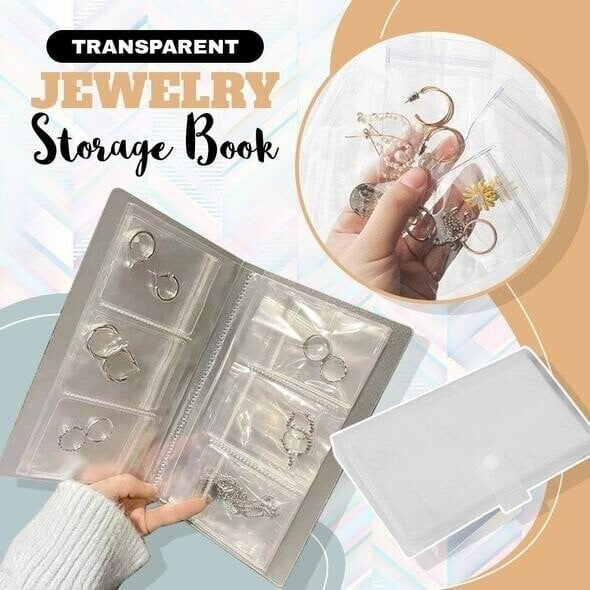 Transparent Jewelry Organizer Binder for Small Accessories