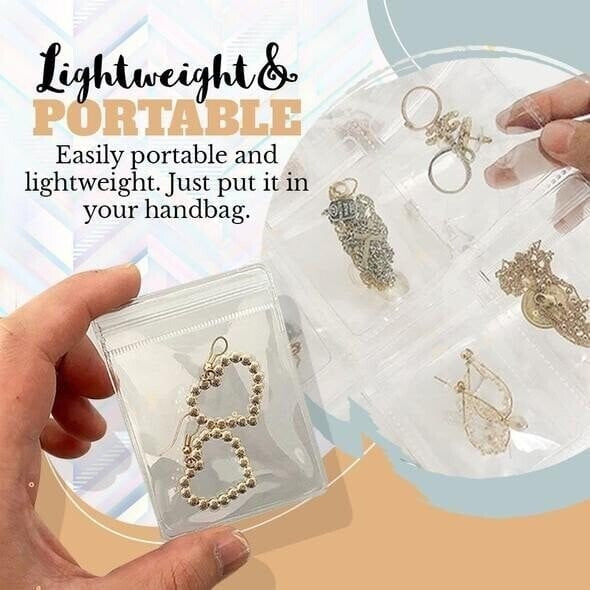 Transparent Jewelry Organizer Binder for Small Accessories