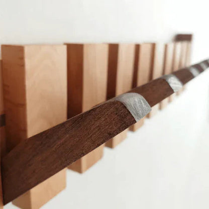 Wooden Piano Hook Wall Mount for Coats Hats Scarves