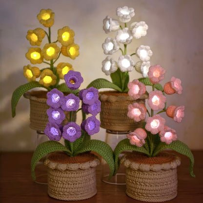 Romantic LED Crocheted Lily of the Valley – Glowing Knit Flower for Valentine’s Day