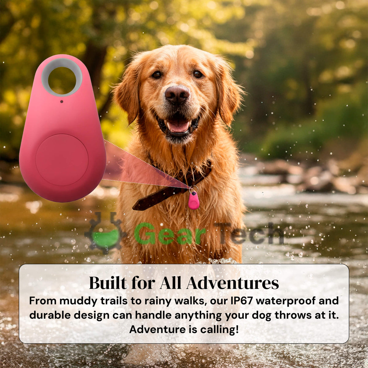 Kirra GPS Dog Tracker, Waterproof, Real-Time Alerts