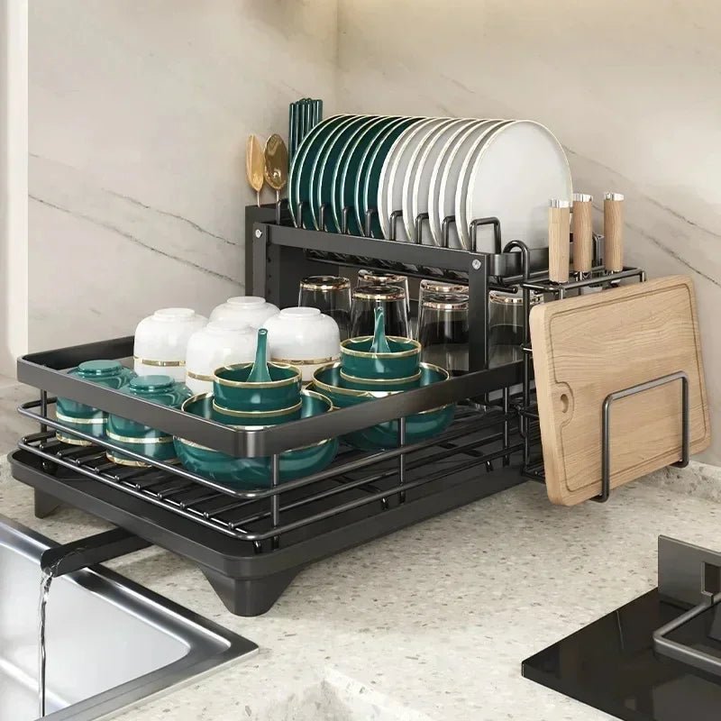 KITCHENFORM | Foldable Stainless Steel Dish Rack for Compact Kitchens