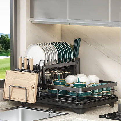 KITCHENFORM | Foldable Stainless Steel Dish Rack for Compact Kitchens