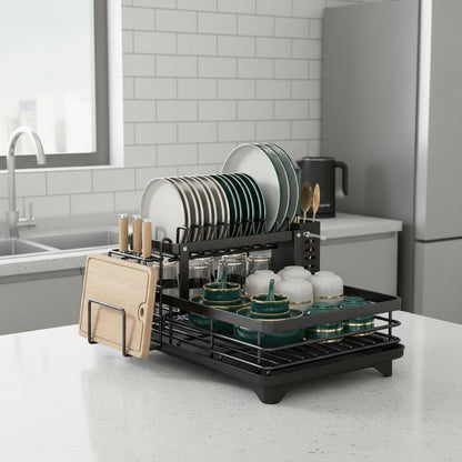 KITCHENFORM | Foldable Stainless Steel Dish Rack for Compact Kitchens