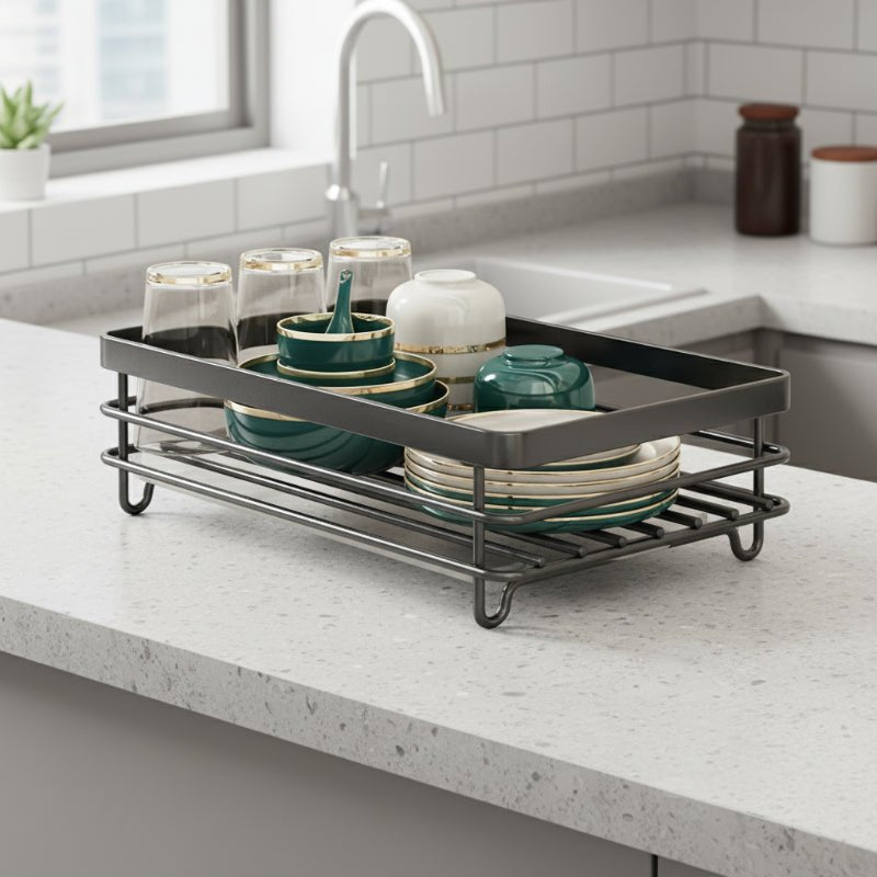 KITCHENFORM | Foldable Stainless Steel Dish Rack for Compact Kitchens