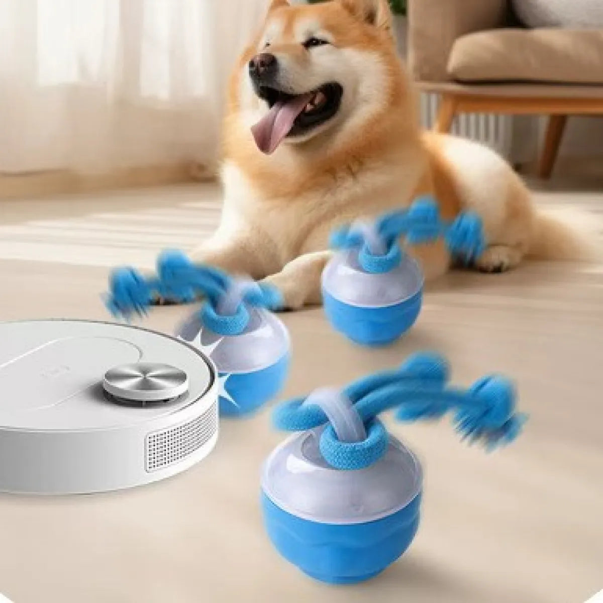 Kivo Ball: Chew-Resistant Interactive Rolling Toy for Dogs