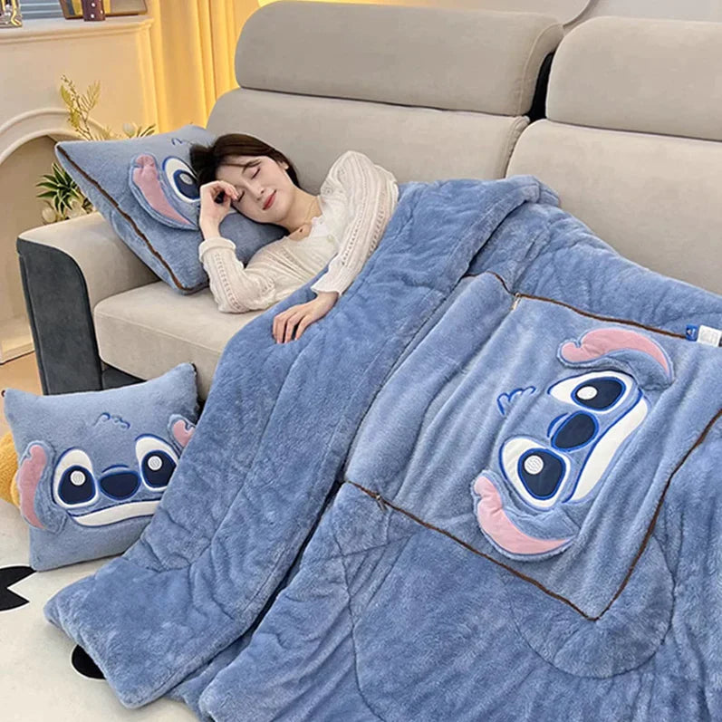 Kramgo Soft Blanket and Cushion Set - For Warmth and Coziness