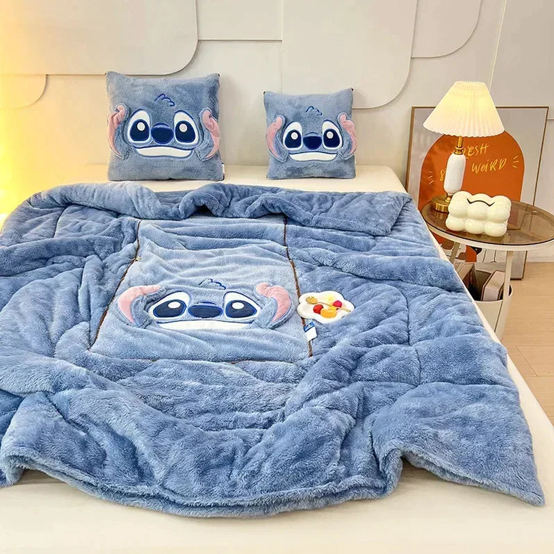 Kramgo Soft Blanket and Cushion Set - For Warmth and Coziness