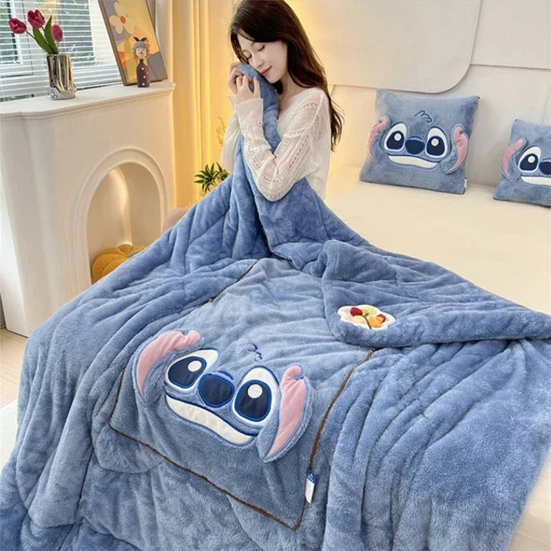 Kramgo Soft Blanket and Cushion Set - For Warmth and Coziness