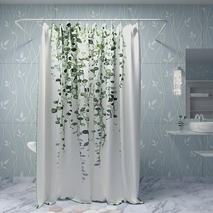 Cascading Vine Leaf Pattern Shower Curtain