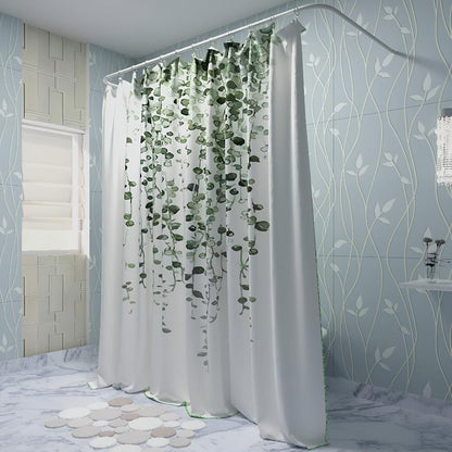 Cascading Vine Leaf Pattern Shower Curtain