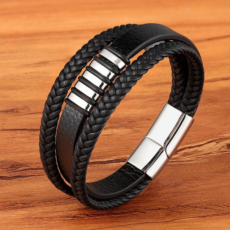 Leather Men's Bracelet - Timeless and Stylish Accessory
