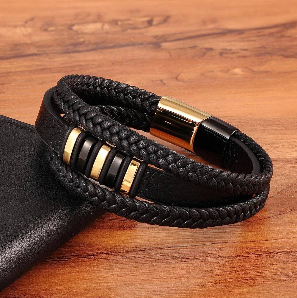 Leather Men's Bracelet - Timeless and Stylish Accessory