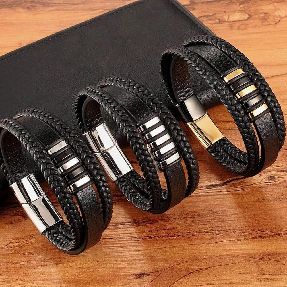 Leather Men's Bracelet - Timeless and Stylish Accessory