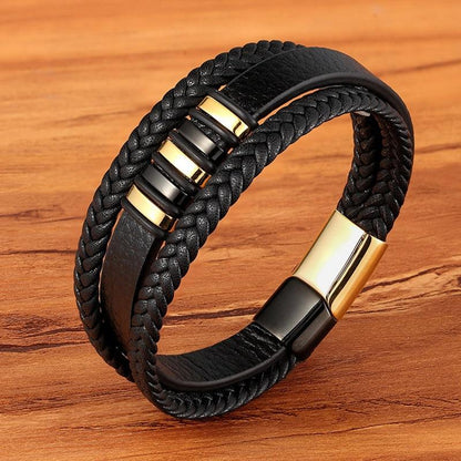 Leather Men's Bracelet - Timeless and Stylish Accessory