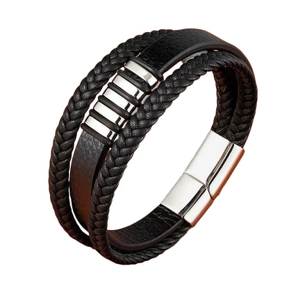 Leather Men's Bracelet - Timeless and Stylish Accessory