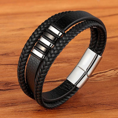 Leather Men's Bracelet - Timeless and Stylish Accessory