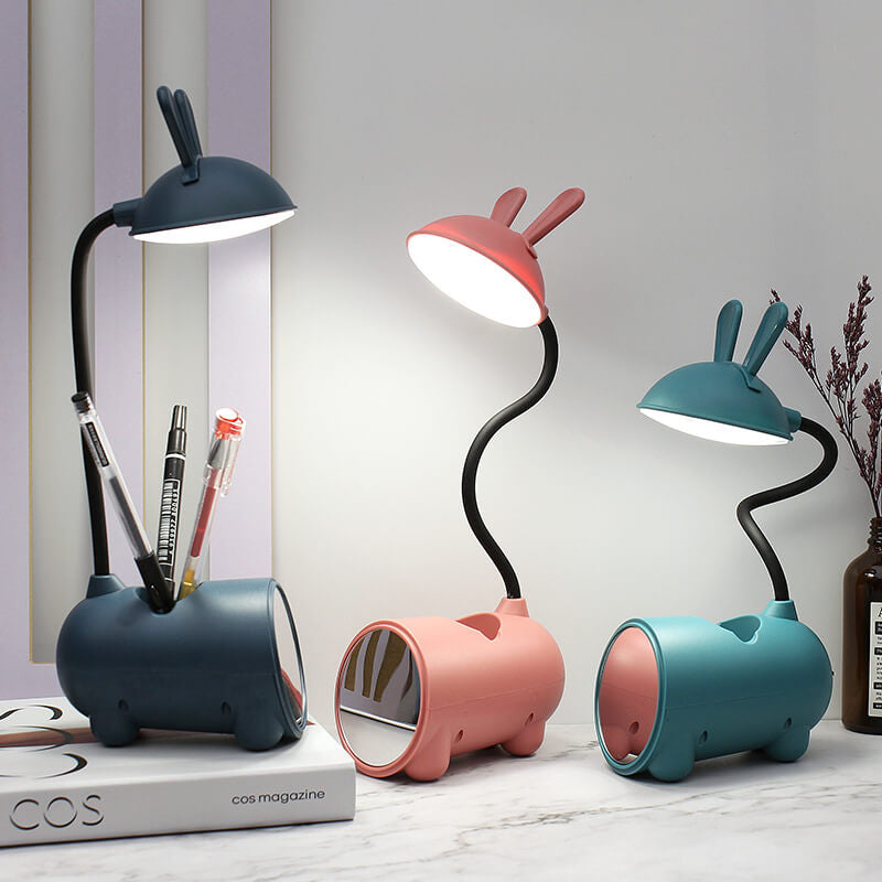 Rabbit LED Desk Light with Pen Holder & USB Charger