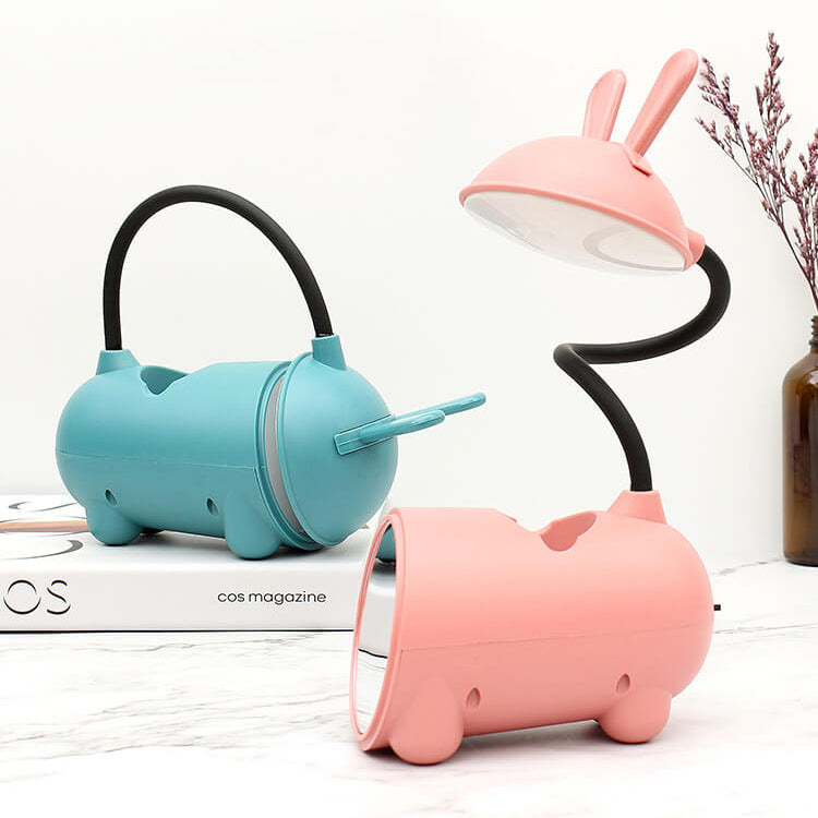 Rabbit LED Desk Light with Pen Holder & USB Charger