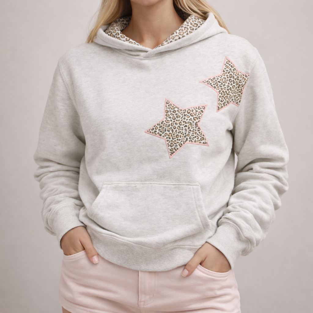 Leopard Star Cozy Hoodie