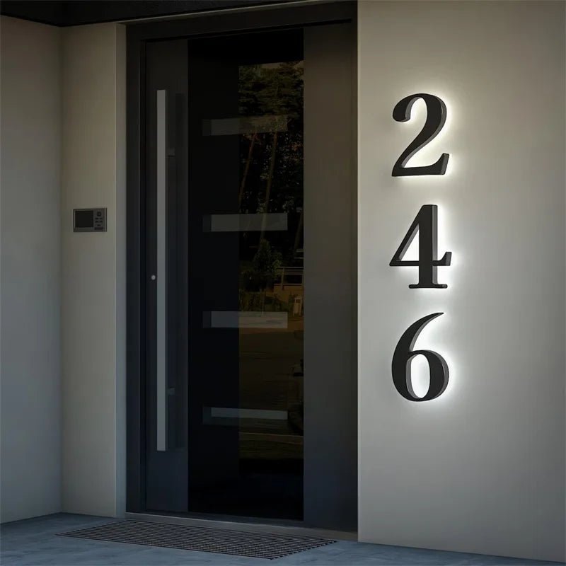 LIGHT SIGN – Individually Customizable LED House Numbers for Modern Homes