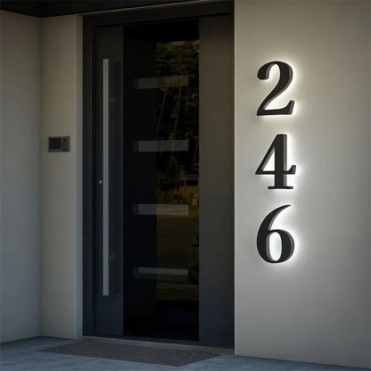 LIGHT SIGN – Individually Customizable LED House Numbers for Modern Homes