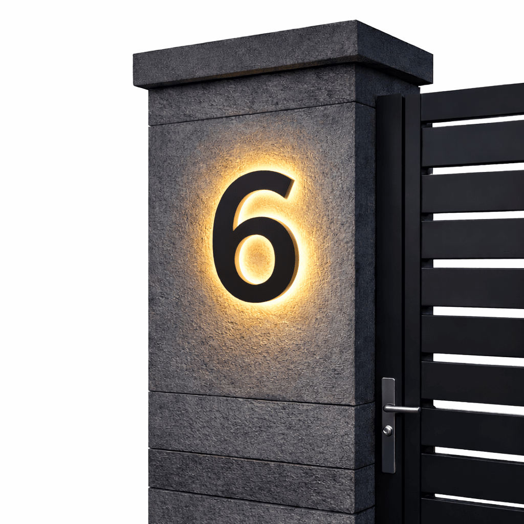 LIGHT SIGN – Individually Customizable LED House Numbers for Modern Homes
