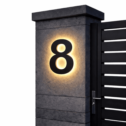 LIGHT SIGN – Individually Customizable LED House Numbers for Modern Homes