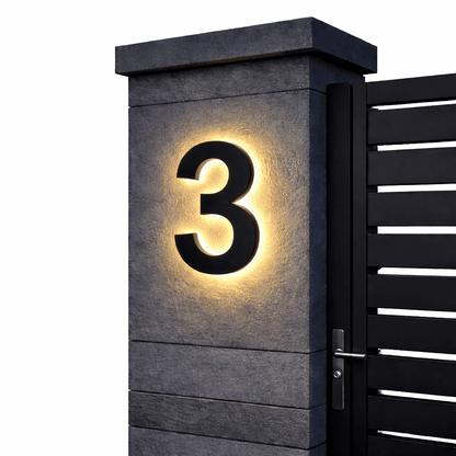 LIGHT SIGN – Individually Customizable LED House Numbers for Modern Homes