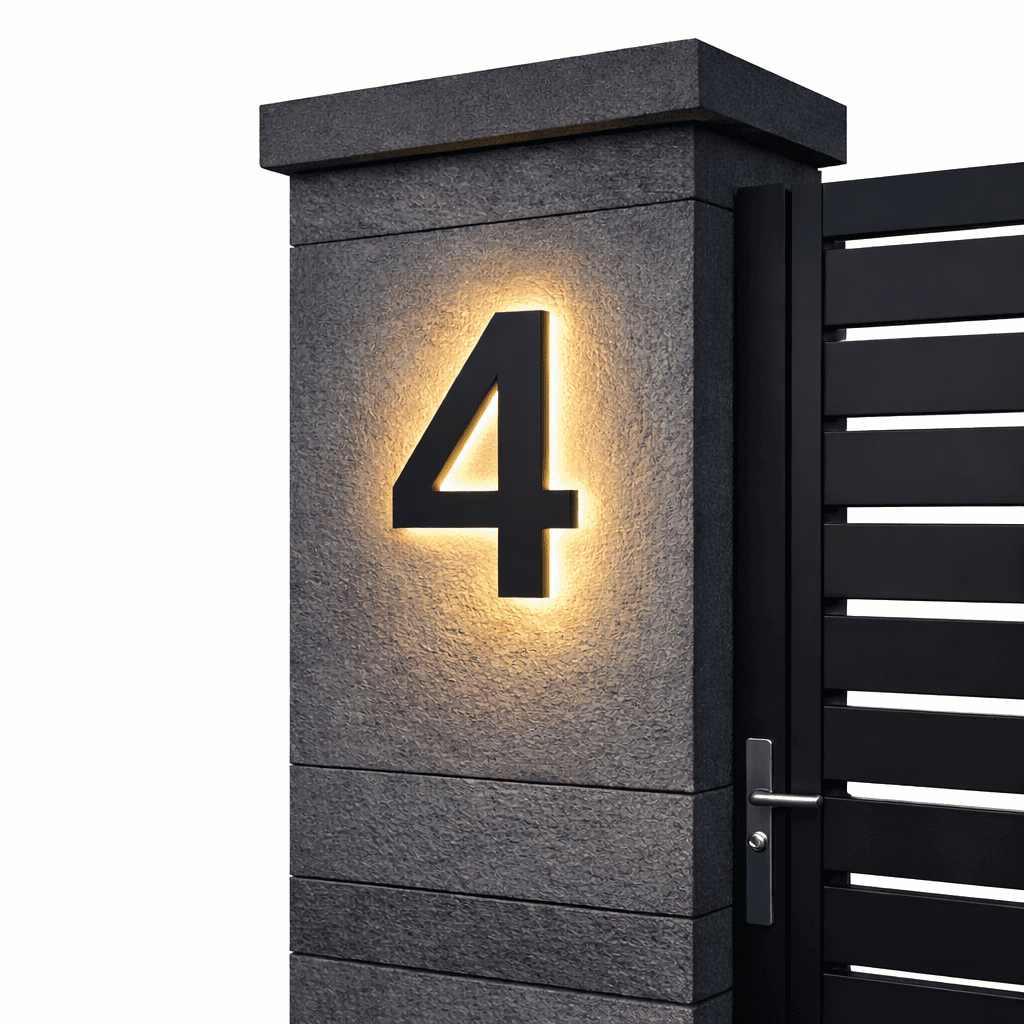 LIGHT SIGN – Individually Customizable LED House Numbers for Modern Homes