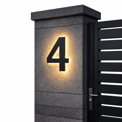 LIGHT SIGN – Individually Customizable LED House Numbers for Modern Homes