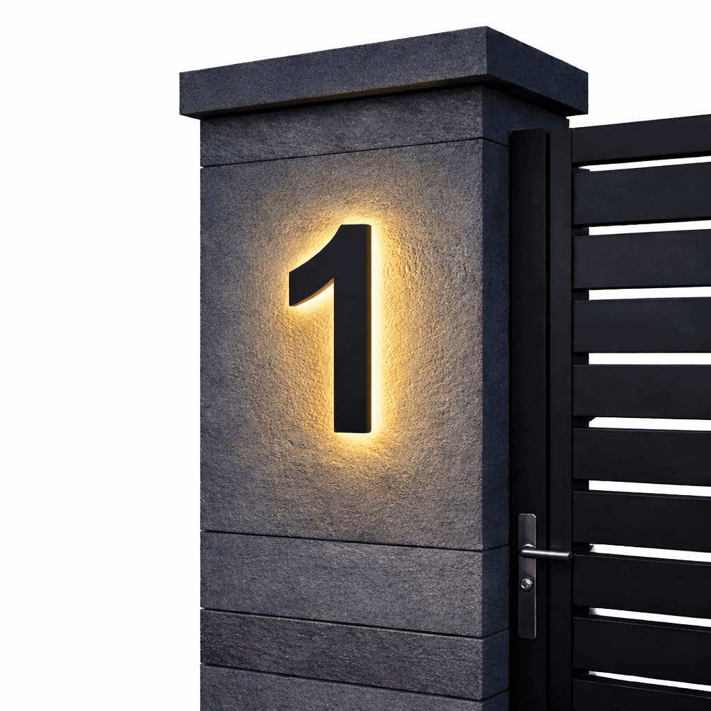LIGHT SIGN – Individually Customizable LED House Numbers for Modern Homes
