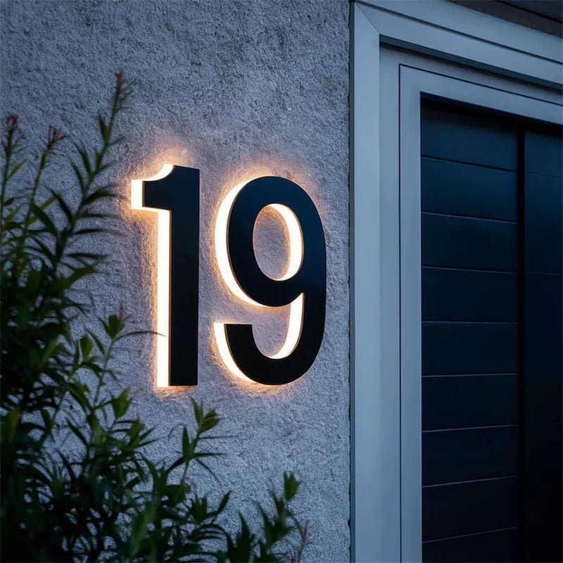 LIGHT SIGN – Individually Customizable LED House Numbers for Modern Homes