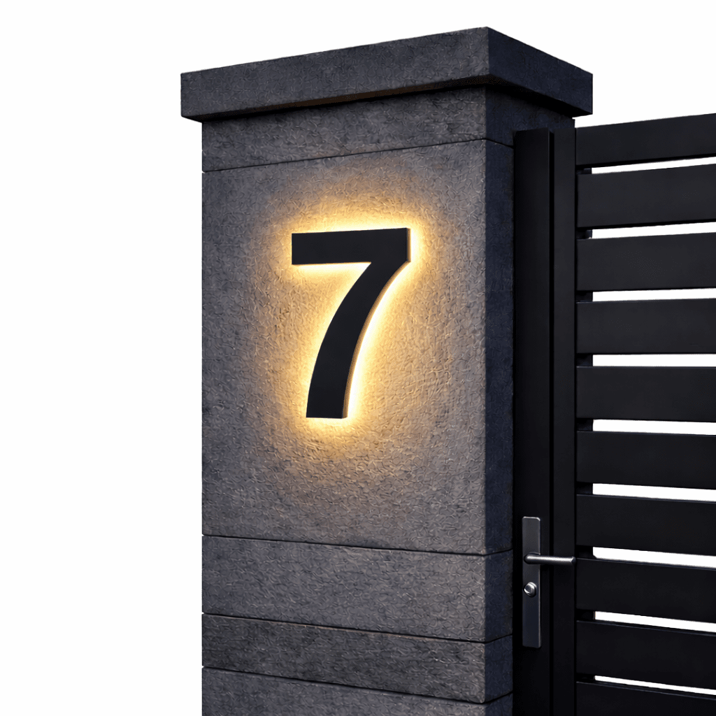 LIGHT SIGN – Individually Customizable LED House Numbers for Modern Homes